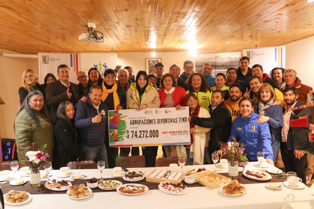 CLUBES DEPORTIVOS DE TENO  RECIBEN MÁS DE  MILLONES DEL FNDR 8% DE DEPORTE