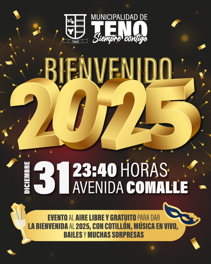 MUNICIPIO DE TENO INVITA A CELEBRAR EL AÑO NUEVO CON FIESTA AL AIRE LIBRE