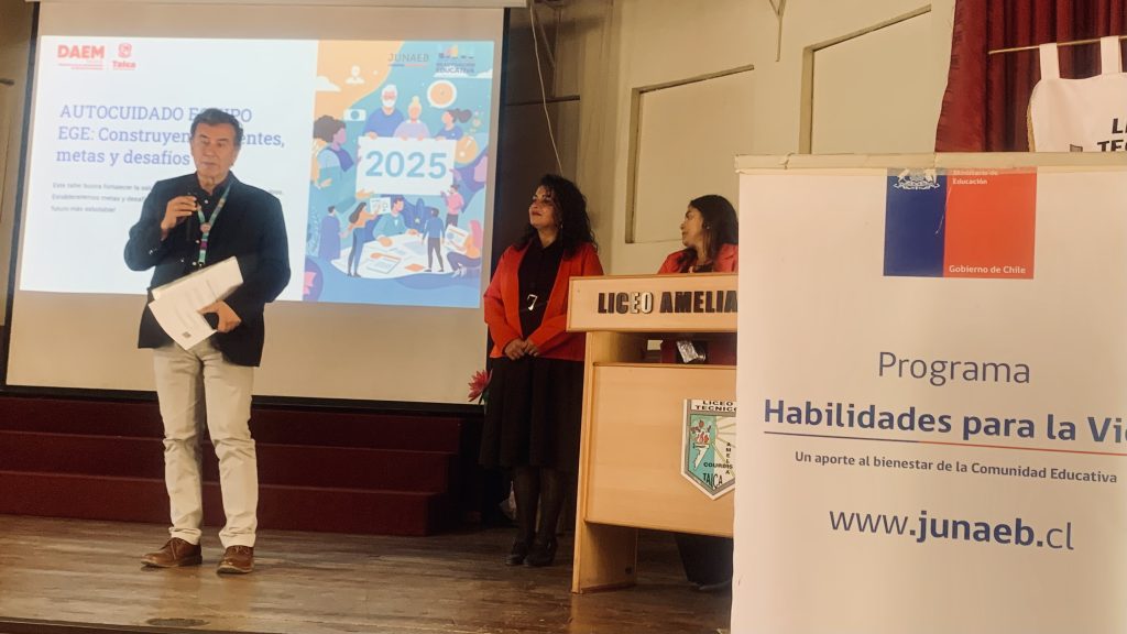 JUNAEB y DAEM de Talca realizan Taller de Autocuidado como parte del “Programa de Habilidades para la Vida” JUNAEB y DAEM de Talca realizan Taller de Autocuidado como parte del “Programa de Habilidades para la Vida”