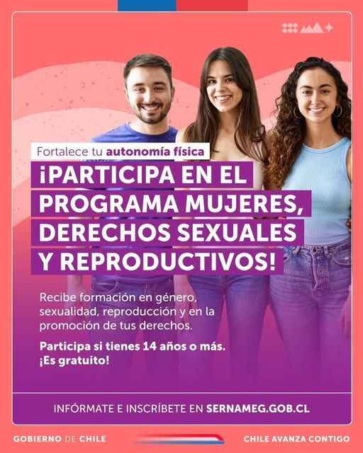 SernamEG Maule invita a inscribirse en los cursos del Programa Mujeres Derechos sexuales y reproductivos SernamEG Maule invita a inscribirse en los cursos del Programa Mujeres Derechos sexuales y reproductivos
